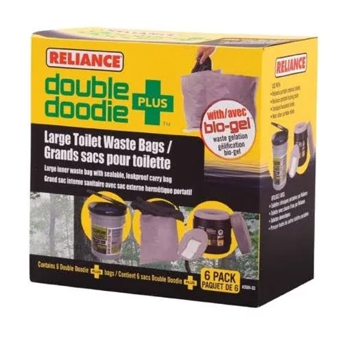 Reliance Products Double Doodie Plus with BIO-Gel | Large Portable Toilet Waste