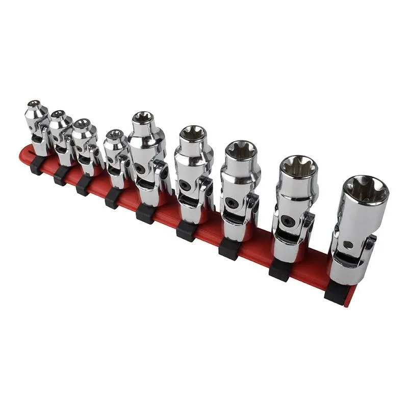 Sunex 9912 1/4inch Drive Universal External Star Socket Set 1/4inch 3/8inch 9pie