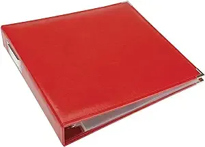 We R Memory Keepers Classic Leather D-Ring Album 12"X12"-Real Red