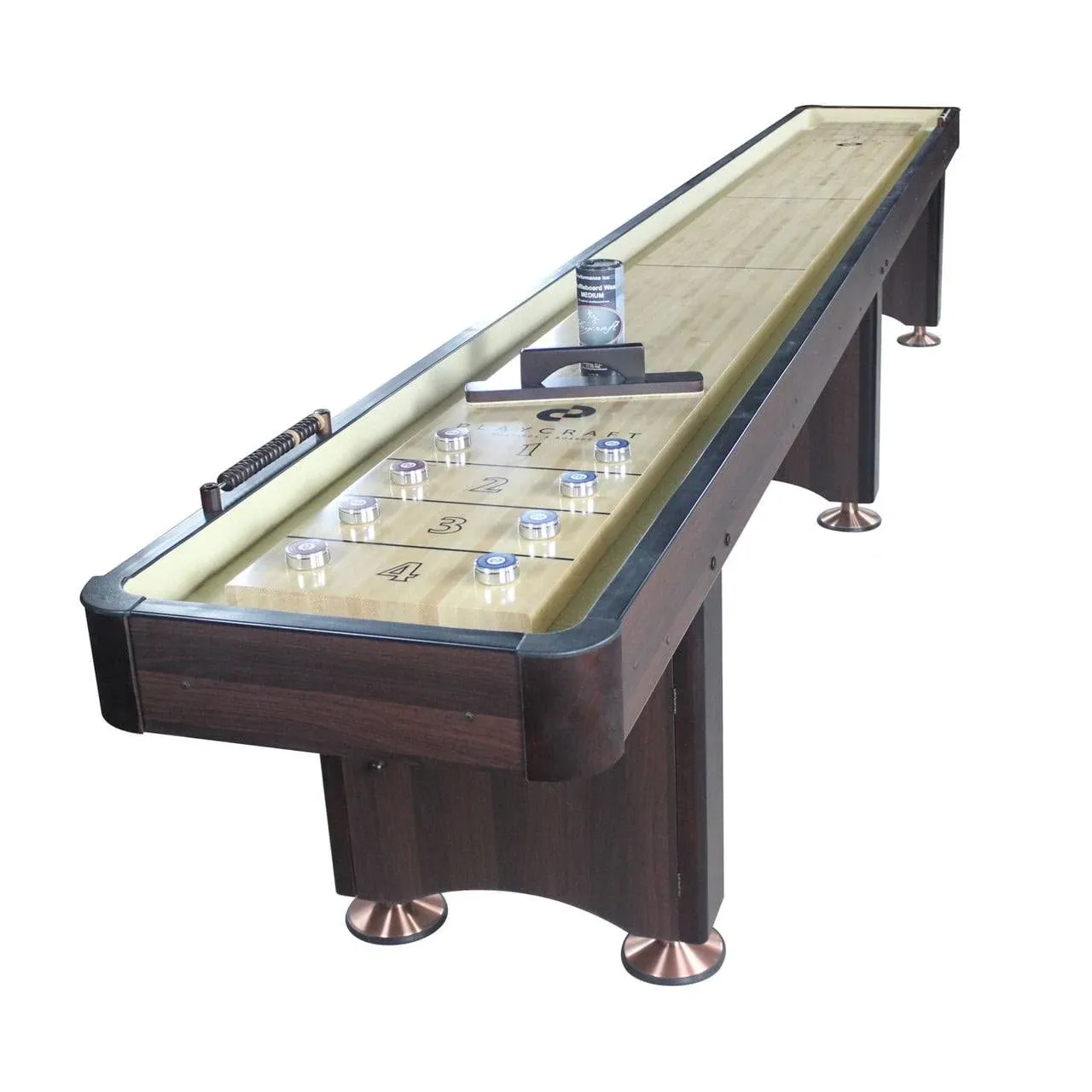 Playcraft Woodbridge Espresso 16' 2 Piece Construction Shuffleboard Table