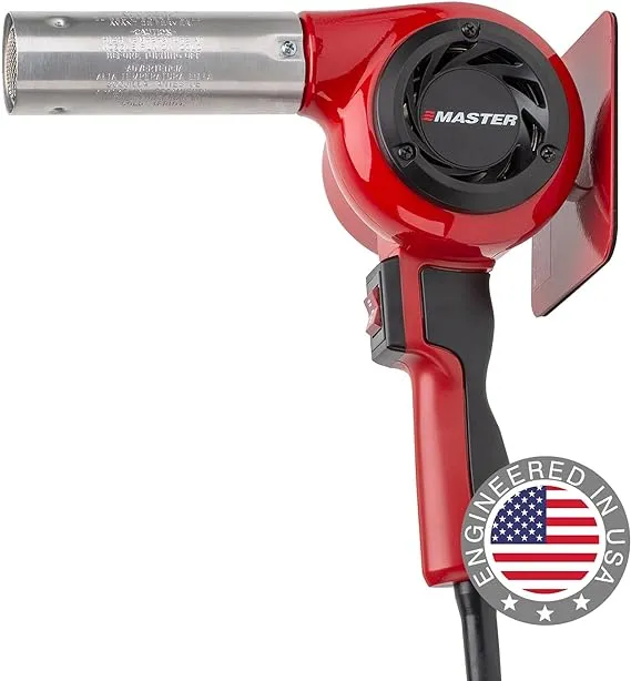 Master Appliance HG-501D Industrial Heat Gun, Quick Change Plug-In Heating Element, 1200F, 120V, 1740W, 14.5 Amps, Assembled In USA