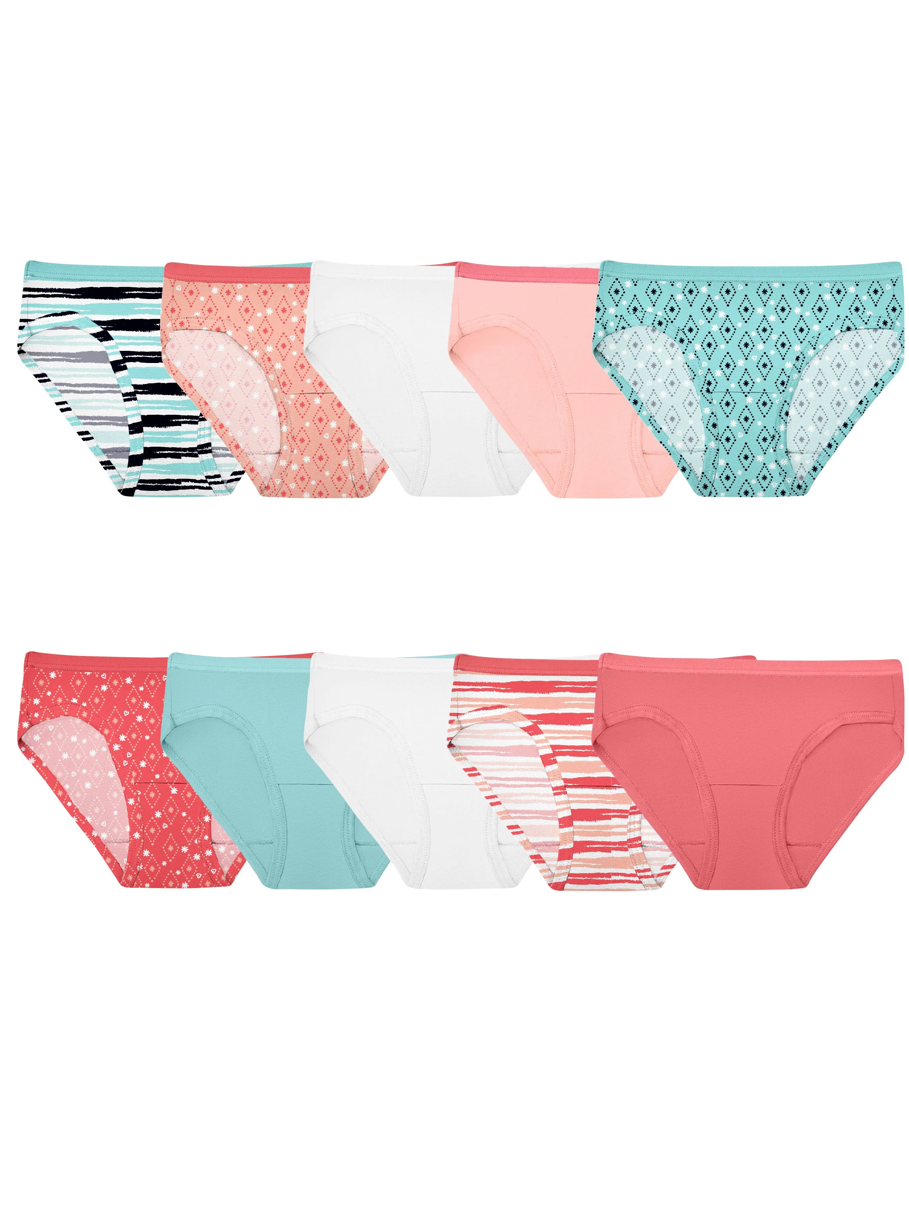 Fruit of the Loom Girls' Cotton Hipster Underwear