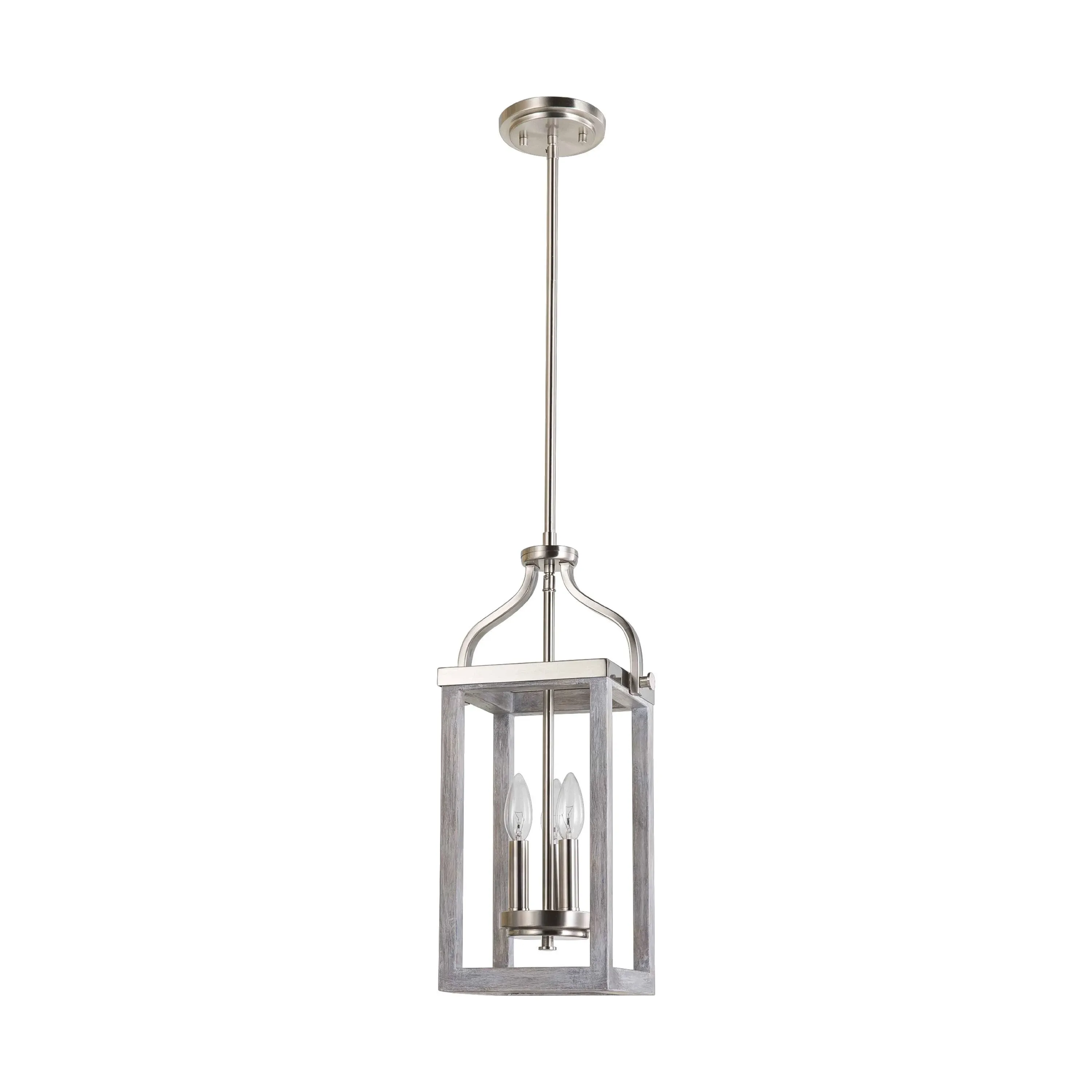 EGLO Westbury 3-Light Pendant Adjustable Hanging Lighting Fixture with Glass Opal for Kitchen Island, Hallway, and Dining Room, 100W, 72 in, Nickel