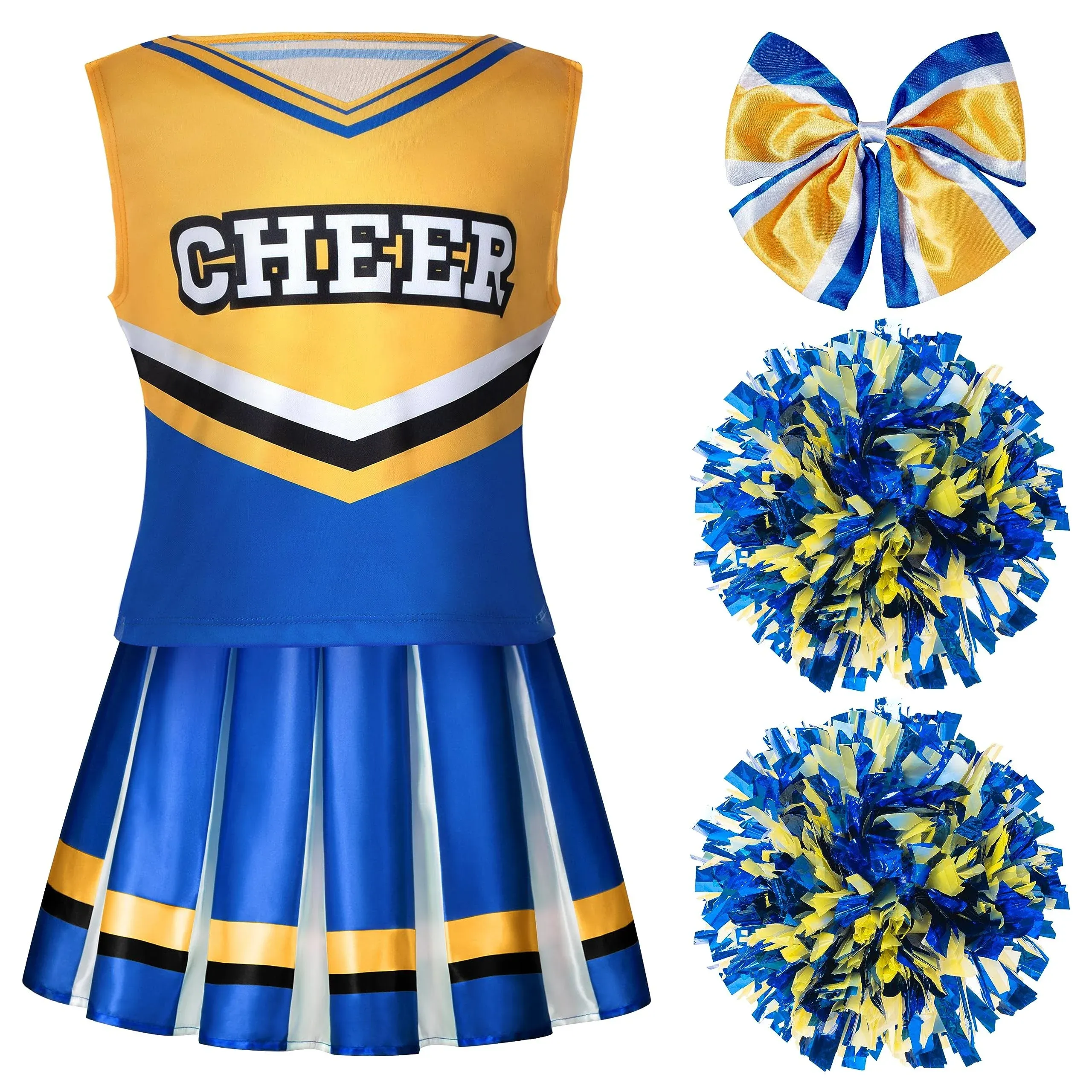 Spooktacular Creations Child Girl Blue Cheerleader Costume