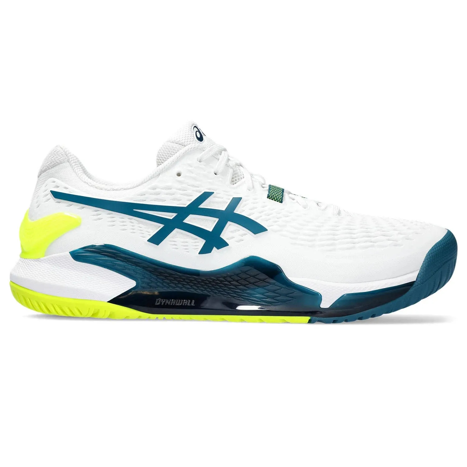 Asics Gel Resolution 9 Wide Men&#039;s Tennis Shoe (White/Teal) All Court/Auth Dealer