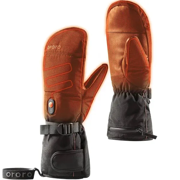 ORORO Heated Mittens for Women and Men, Rechargeable Heated Gloves for Skiing...