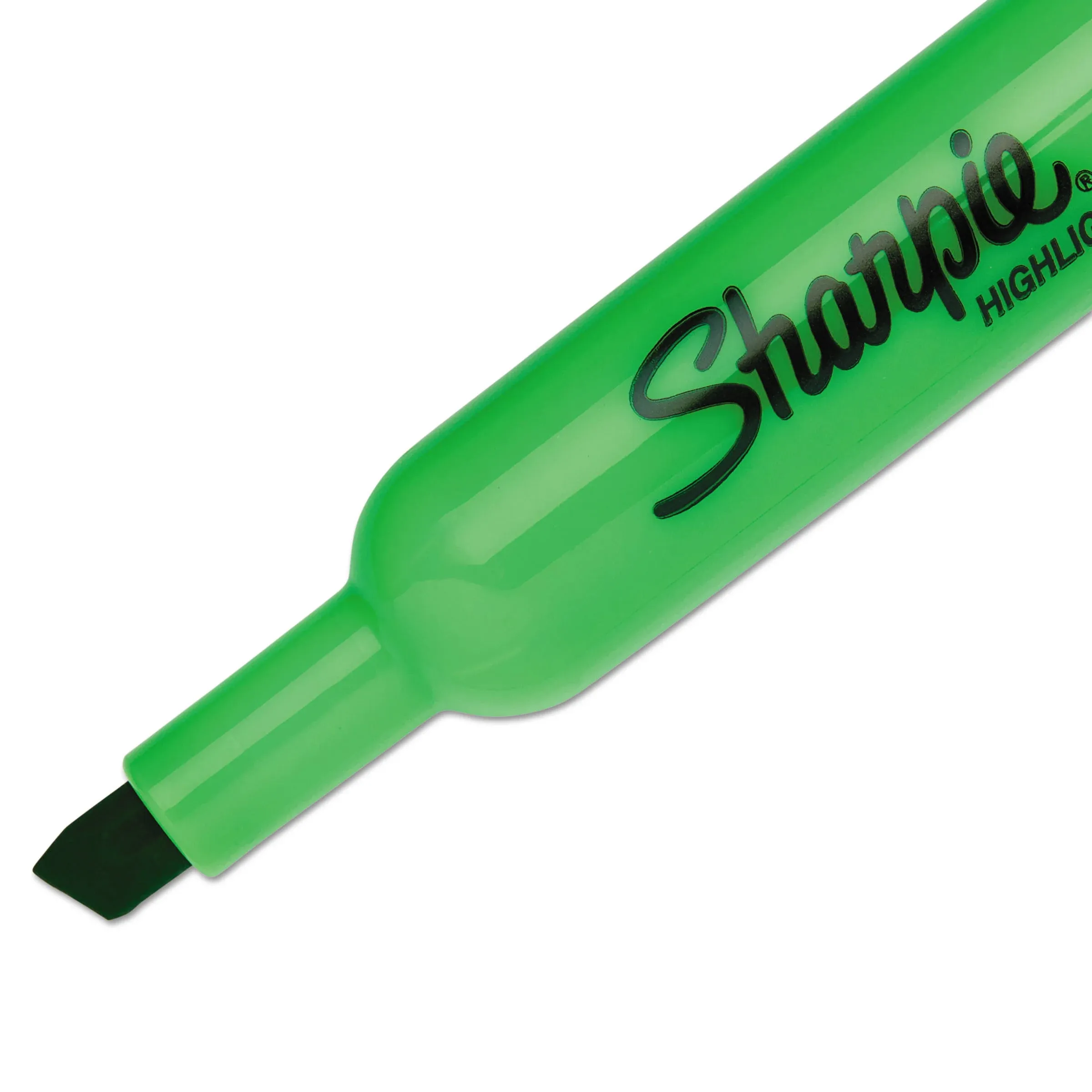 Sharpie Accent Tank Style Highlighter, Chisel Tip, Fluorescent Green,