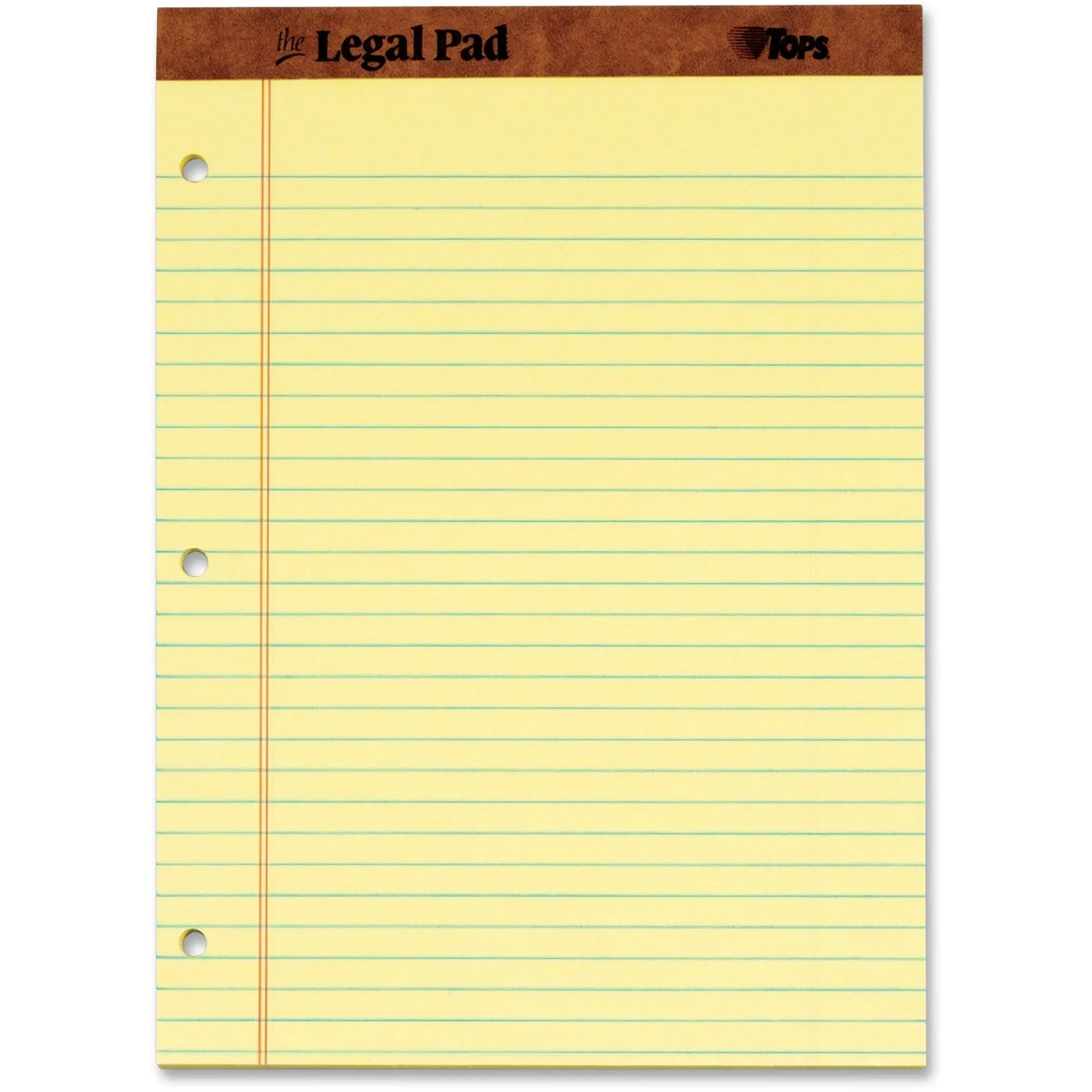 TOPS The Legal Pad Ruled Perforated Pads