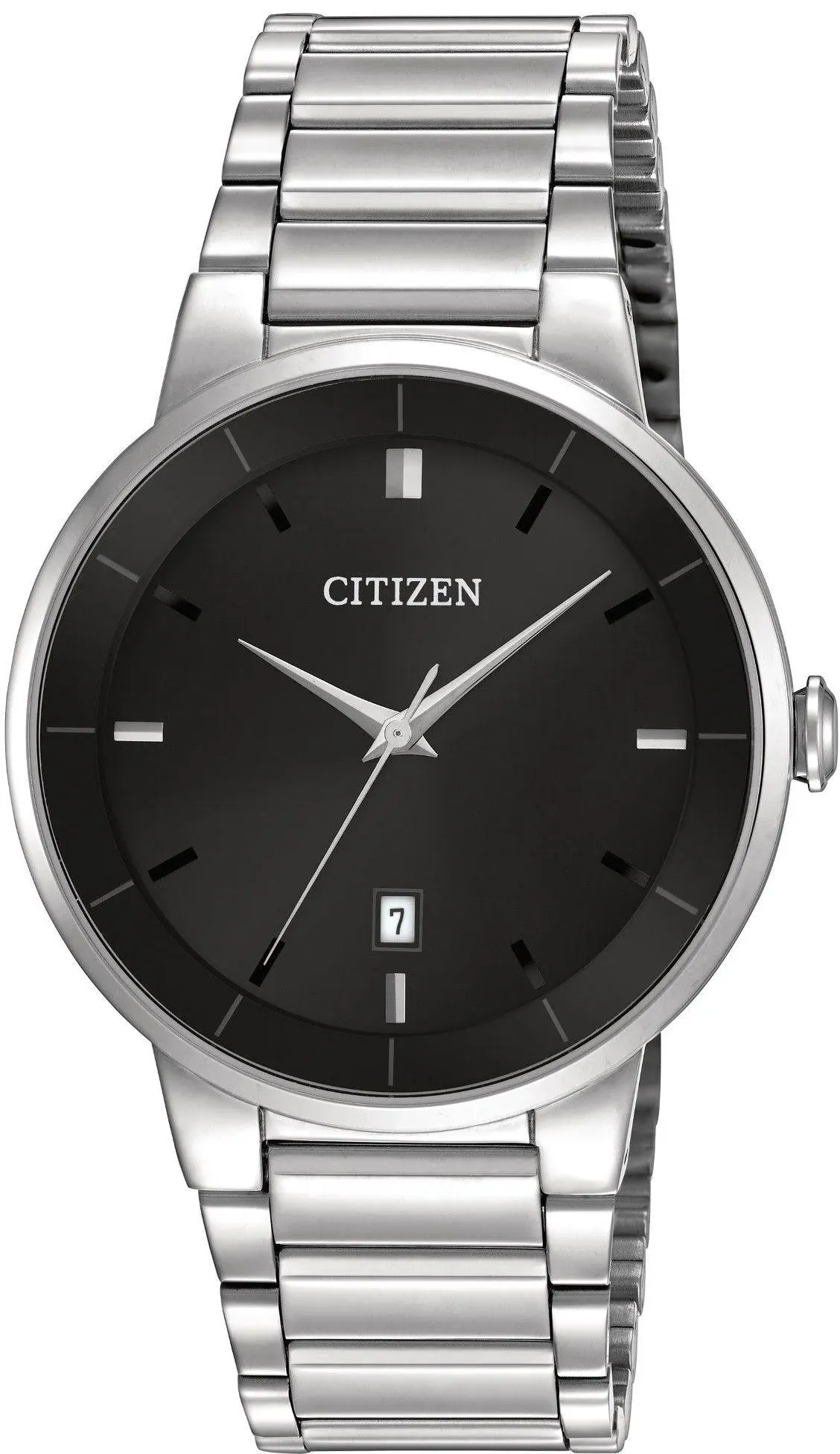 Citizen Quartz Stainless Steel Black Dial Men's Watch BI5010-59E