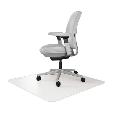 Resilia Office Desk Chair Mat for Carpet (with Grippers) Clear, 30 x 48 Inches