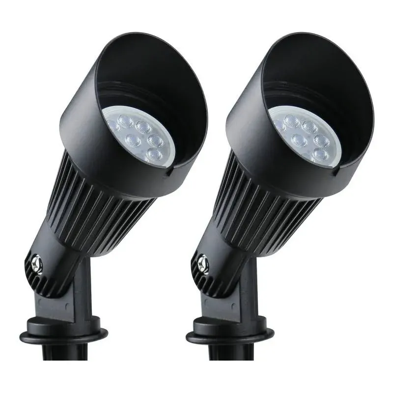 Lumina 4W LED Landscape Lights Cast-Aluminum Waterproof 2 Pack, Led Black 