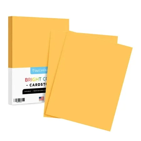 Premium Colored Card Stock Paper | 50 Sheets Pack | Superior Thick 65lb Cardstock Perfect for School Supplies Arts & Crafts | Acid & Lignin Free | 8.5 x 11 | Ultra Orange