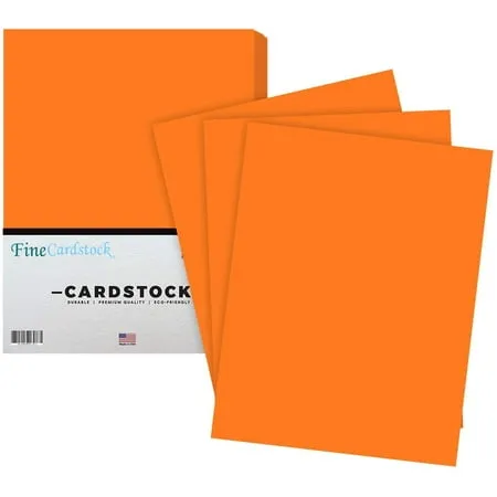 Premium Color Card Stock Paper | 50 Per Pack | Superior Thick 65lb Cardstock Perfect for School Supplies Holiday Crafting Arts and Crafts | Acid & Lignin Free | Orbit Orange | 8.5 x 11