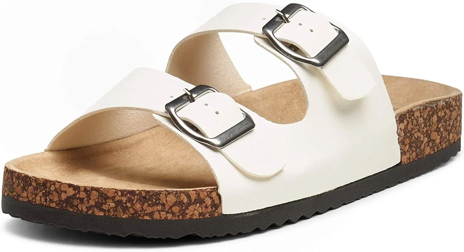 Alpine Swiss Womens Double Strap Slide Sandals EVA Sole Flat Comfort Shoes