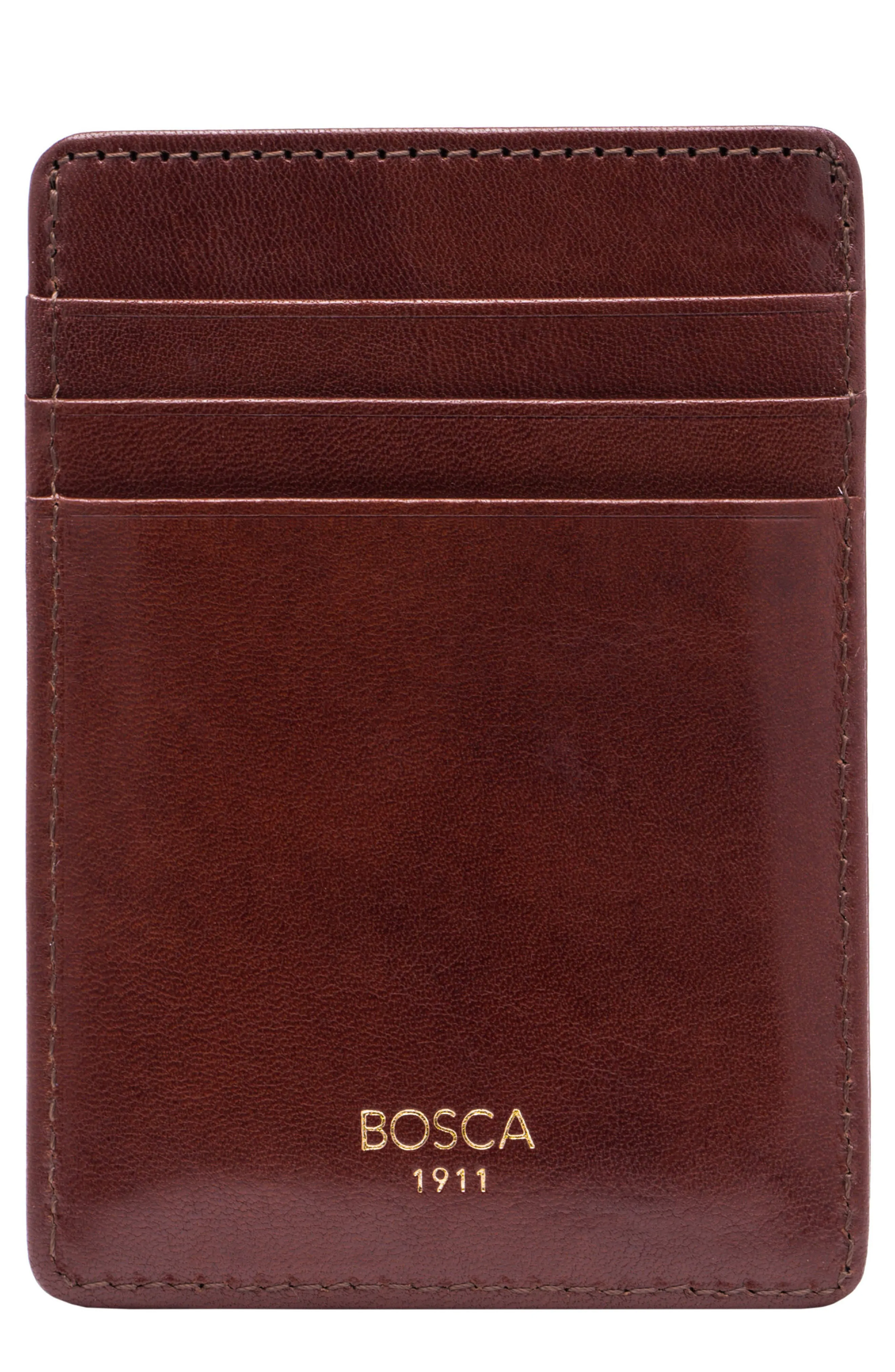 Bosca Old Leather Deluxe Front Pocket Wallet - Brown