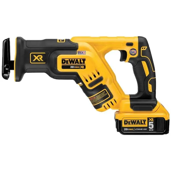 DEWALT 20V MAX XR Cordless Brushless Compact Reciprocating Saw with (1) 20V 5.0Ah Battery and Charger DCS367P1