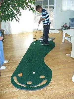 Grassroots Par 3 Golf Putting Green, 3' x 9', 3 holes