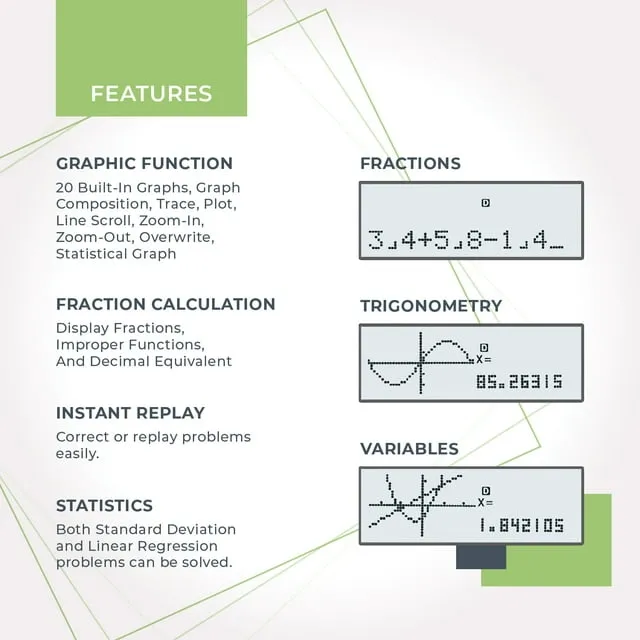 CATIGA Scientific Calculator with Graphic Functions