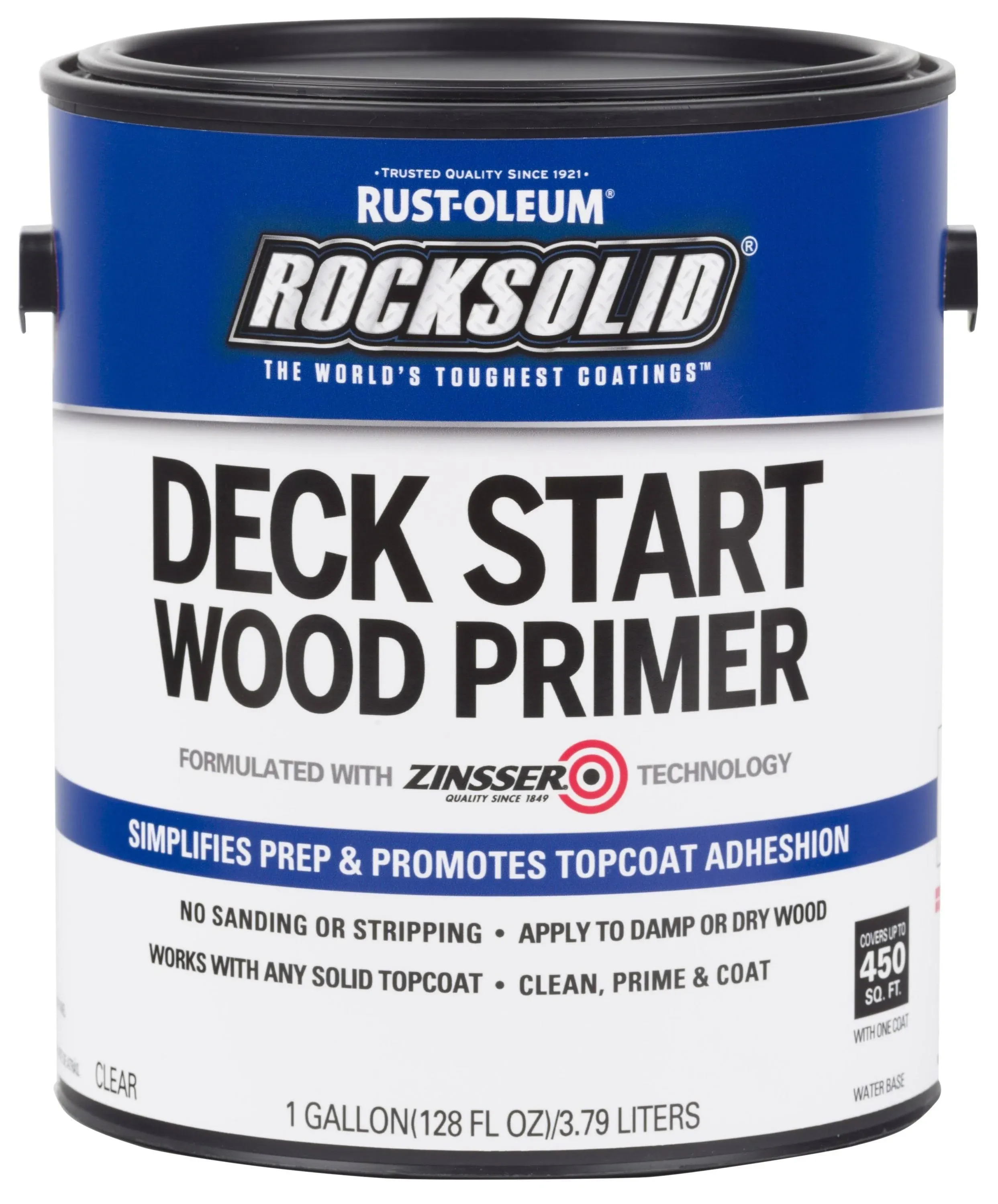 Rust-Oleum 312283 Deck Start Wood Primer, 1 Gallon, Clear, 128 Fl Oz (Pack of 1)