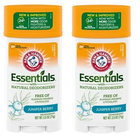 (2 Pack) Arm And Hammer Essentials Solid Deodorant Clean/ Juniper Berry Wide Stick 2.50 Ounces