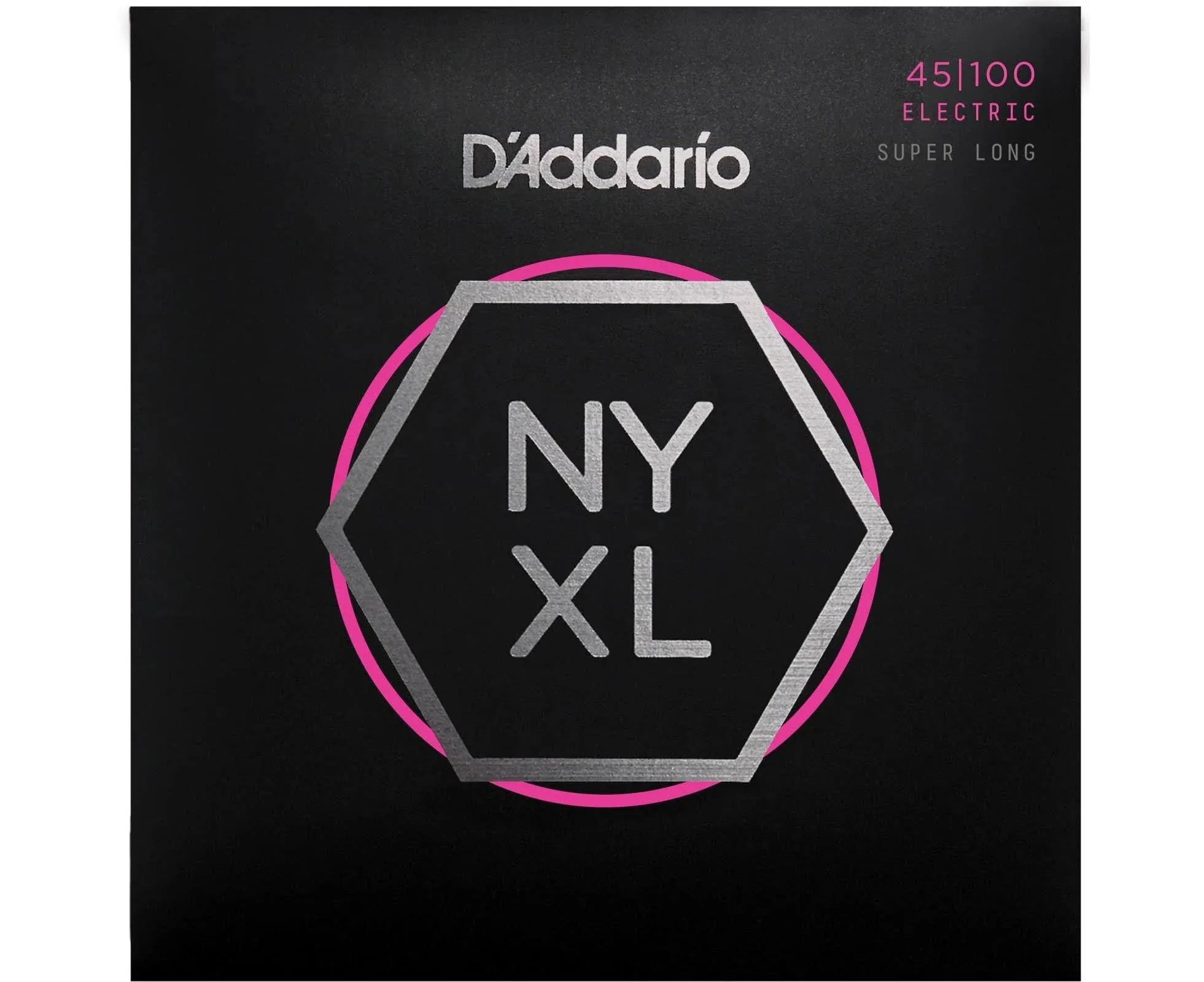 D'Addario Bass Guitar Strings - NYXL Bass Strings - NYXL45100SL - Unrivaled Strength, Tuning Stability, Enhanced Response - For 4 String Bass Guitars - 45-100 Regular Light, Super Long Scale