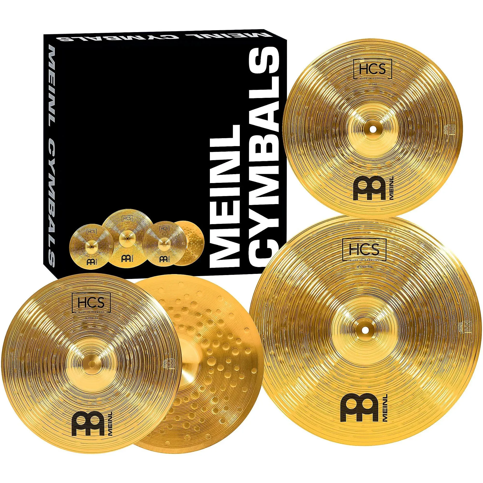 Meinl HCS Cymbal Set with Free 14" Crash