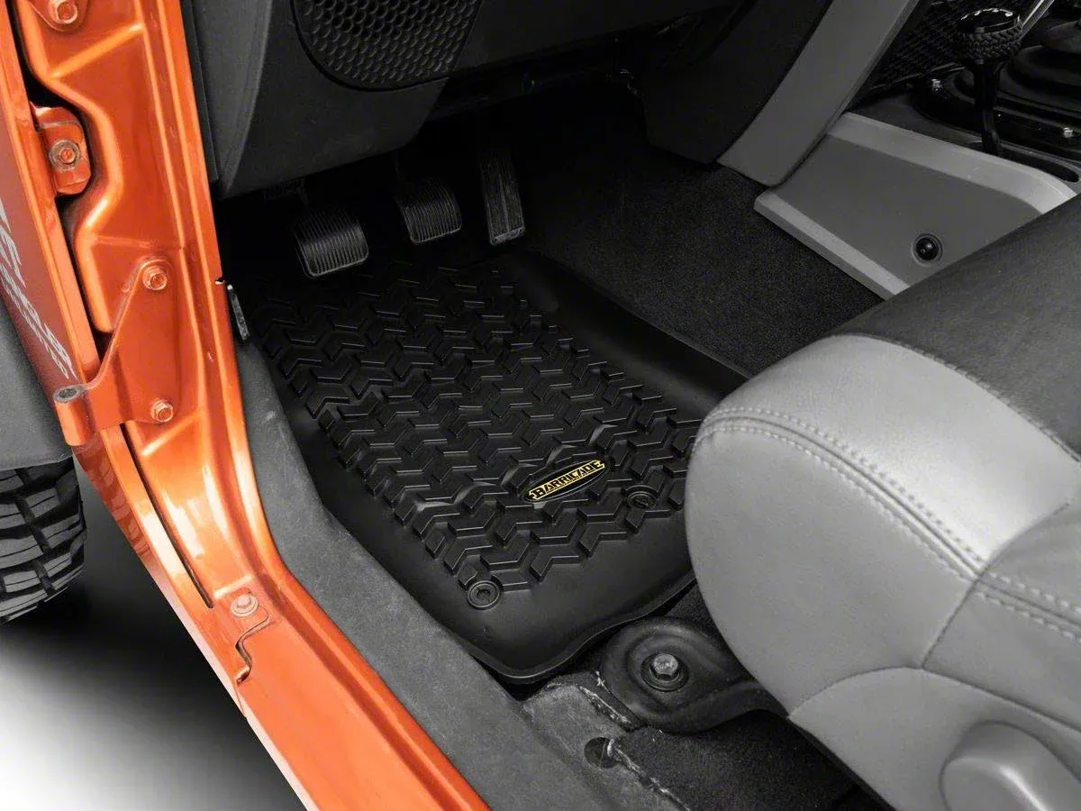 Barricade Front Floor Mats; Black (07-18 Jeep Wrangler JK)