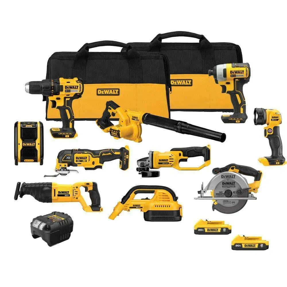 DEWALT 20V MAX Cordless 10-Tool Combo Kit