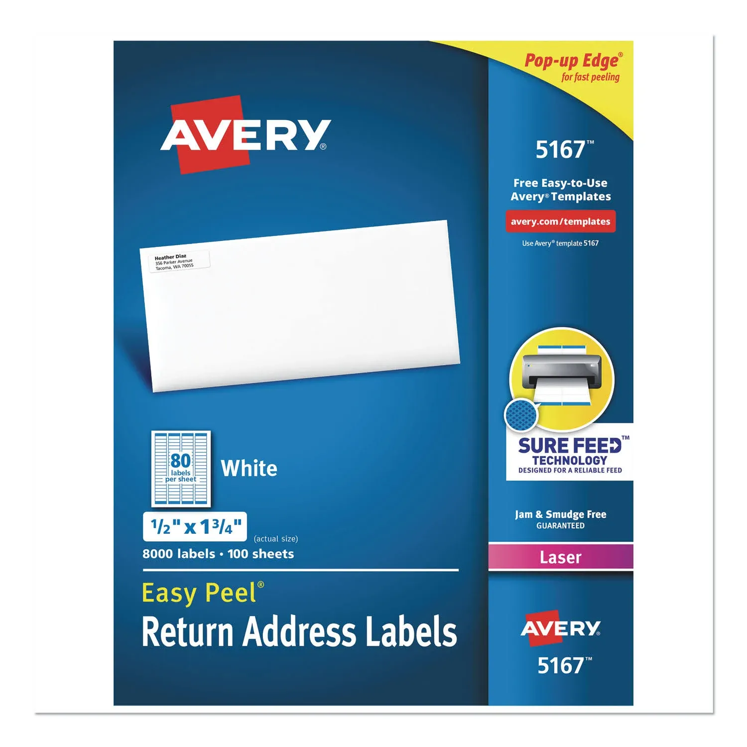 Avery Easy Peel Return Address Labels