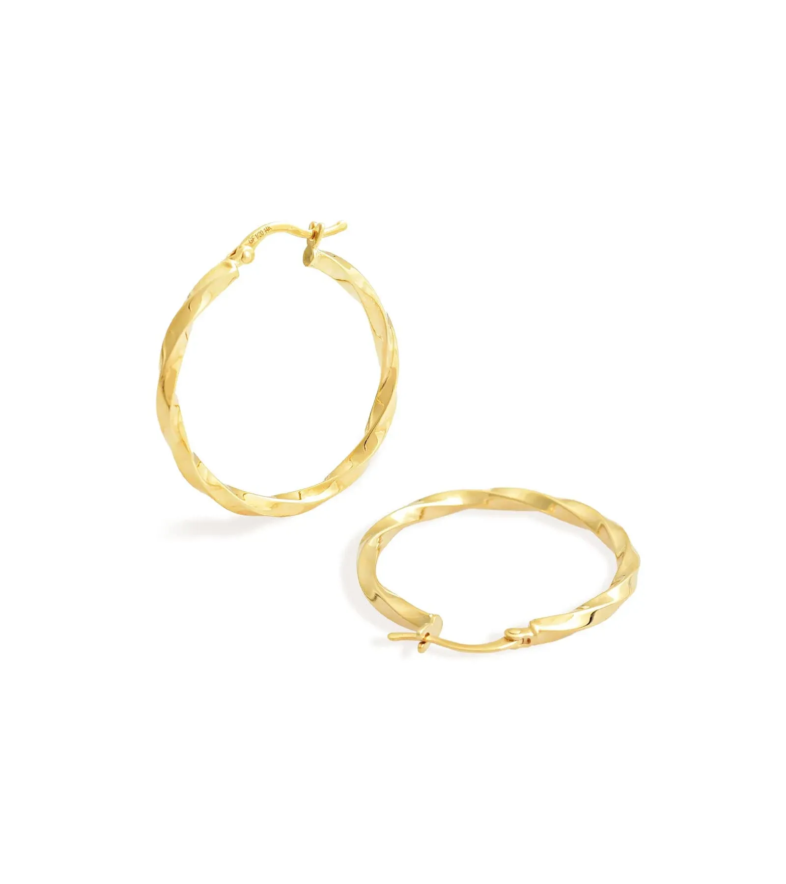 Twisted Hoop Earrings (Large)