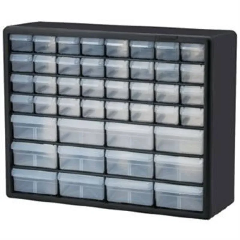 Akro-Mils Plastic Storage Cabinet #10144, 44 Drawers, 6-3/8" Deep x 20" Wide x 15-13/16" High - 78460011