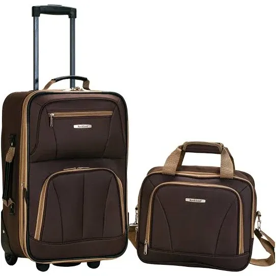 Rockland 2 Piece Luggage Set Brown