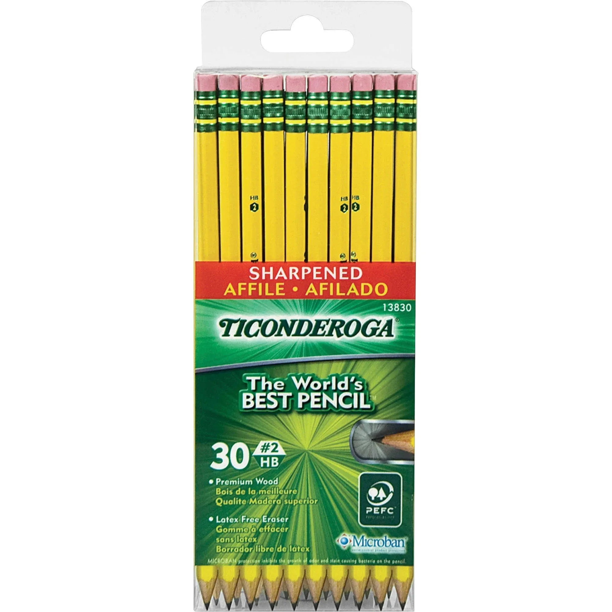 Ticonderoga® Sharpened No.2 Pencil Set, 30ct. By Dixon Ticonderoga Company | 3"" x 0.88"" x 8.63"" | Michaels®