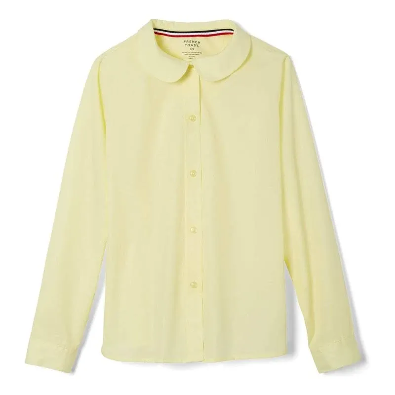 French Toast Girls Long Sleeve Peter Pan Collar Blouse