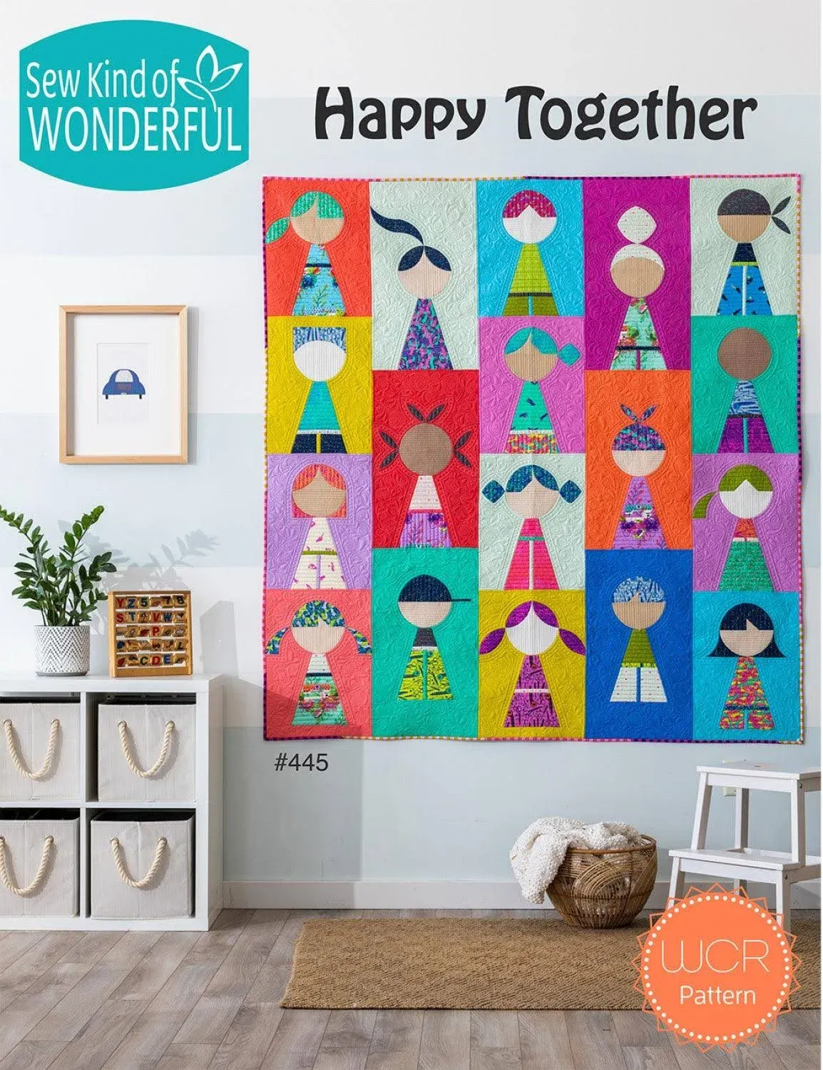 Happy Together Quilt, A Pieced Quilting Pattern By Sew Kind Of Wonderful BRAND NEW, Please See Description and Pictures For More Info