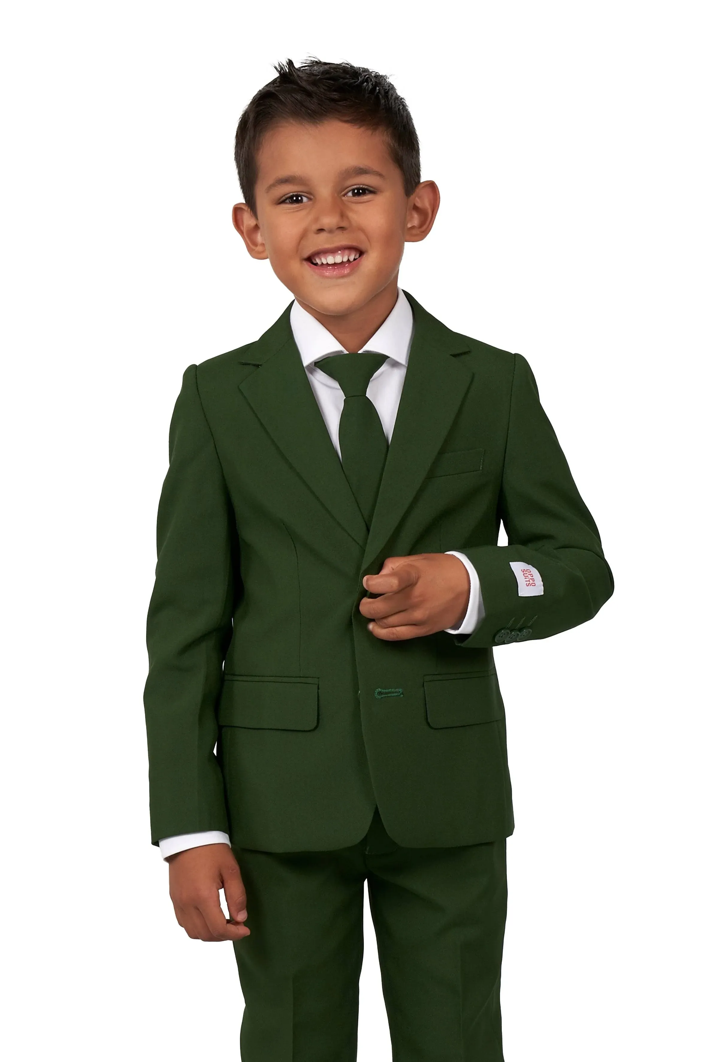 Shop Opposuits Toddler Boys Glorious Solid Color Suit, 3-piece Set In Green