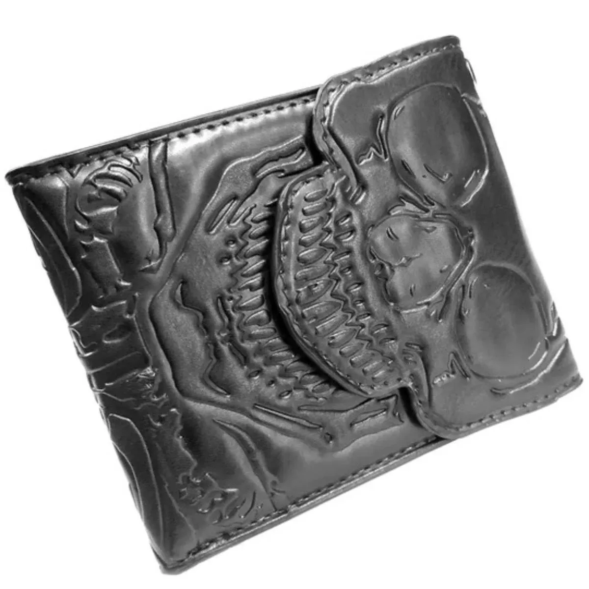 Men&#039;s Kreepsville Skull Ribcage Bi Fold Wallet