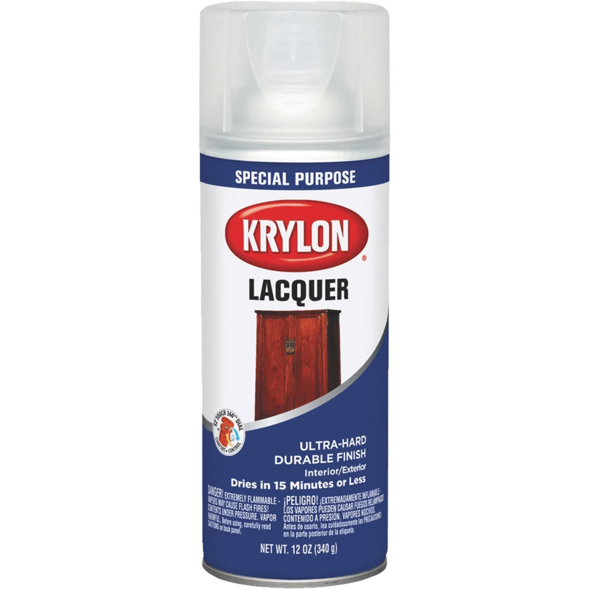 12 oz Krylon K07030777 Black Specialty Lacquer Spray Finish, Gloss