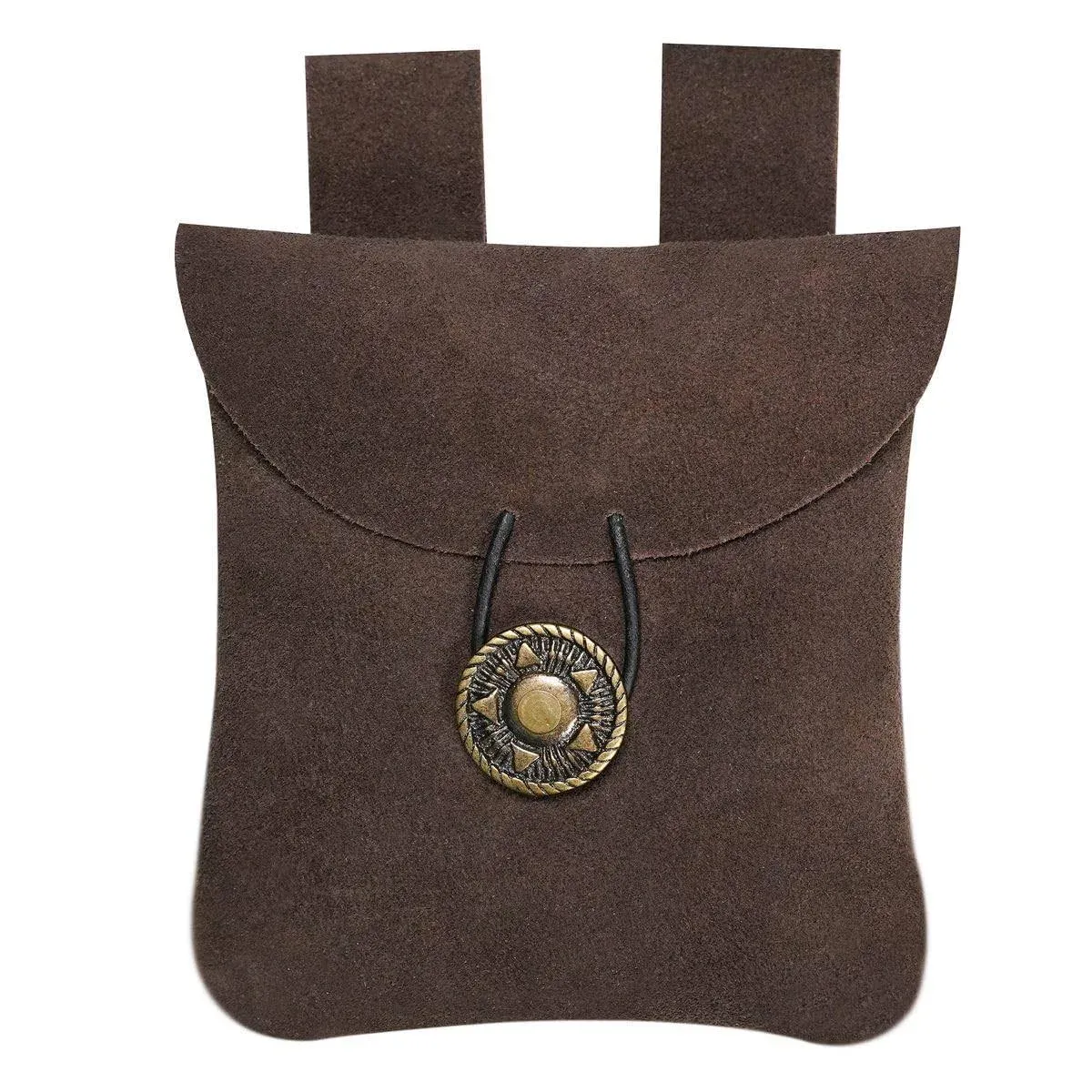 Medieval Belt Bag Reenactment Cosplay SCA Coin Pouch Small Purse Chocolate Brown