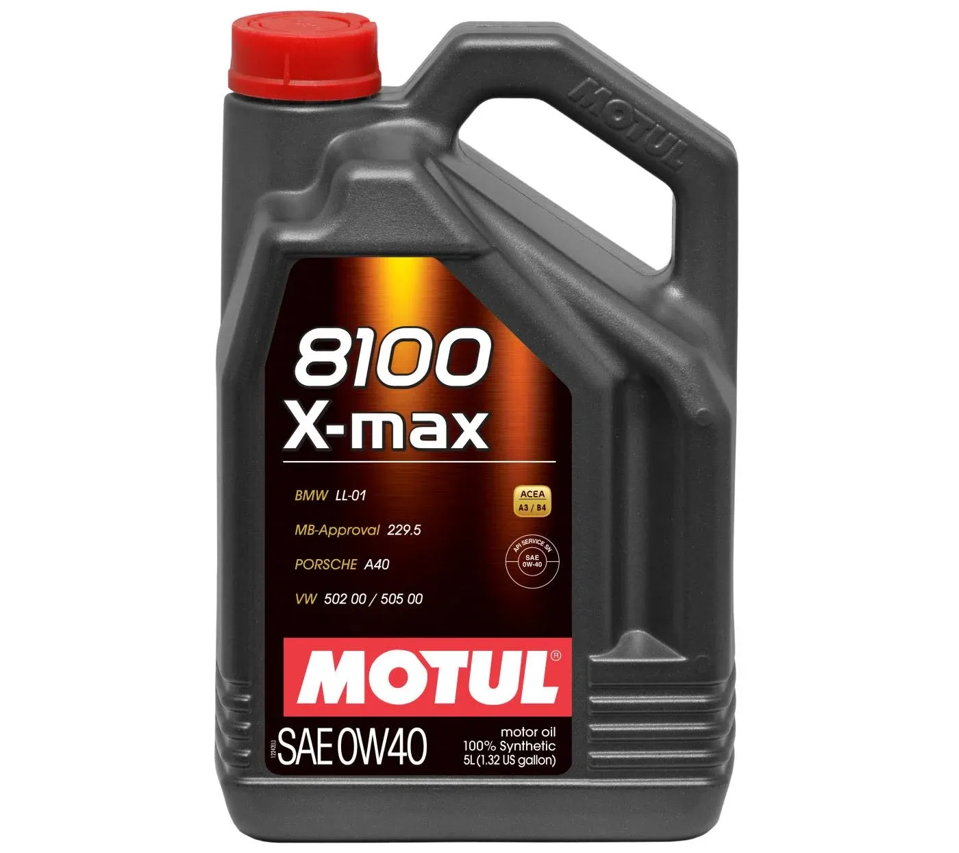 Motul 104533 - 5L Synthetic Engine Oil 8100 0W40 X-max - Porsche A40