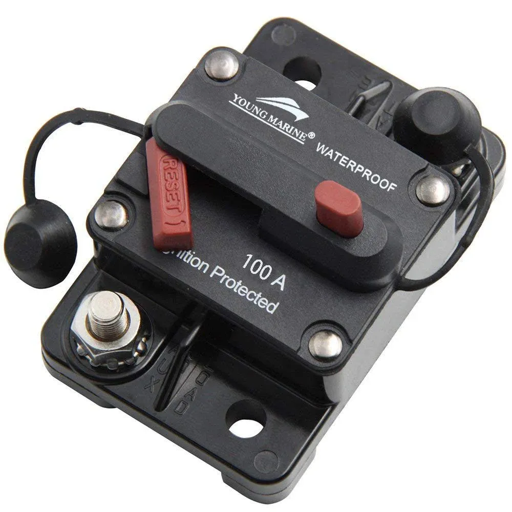 Circuit Breaker for Boat Trolling with Manual Reset,Water Proof,12V- 48V DC