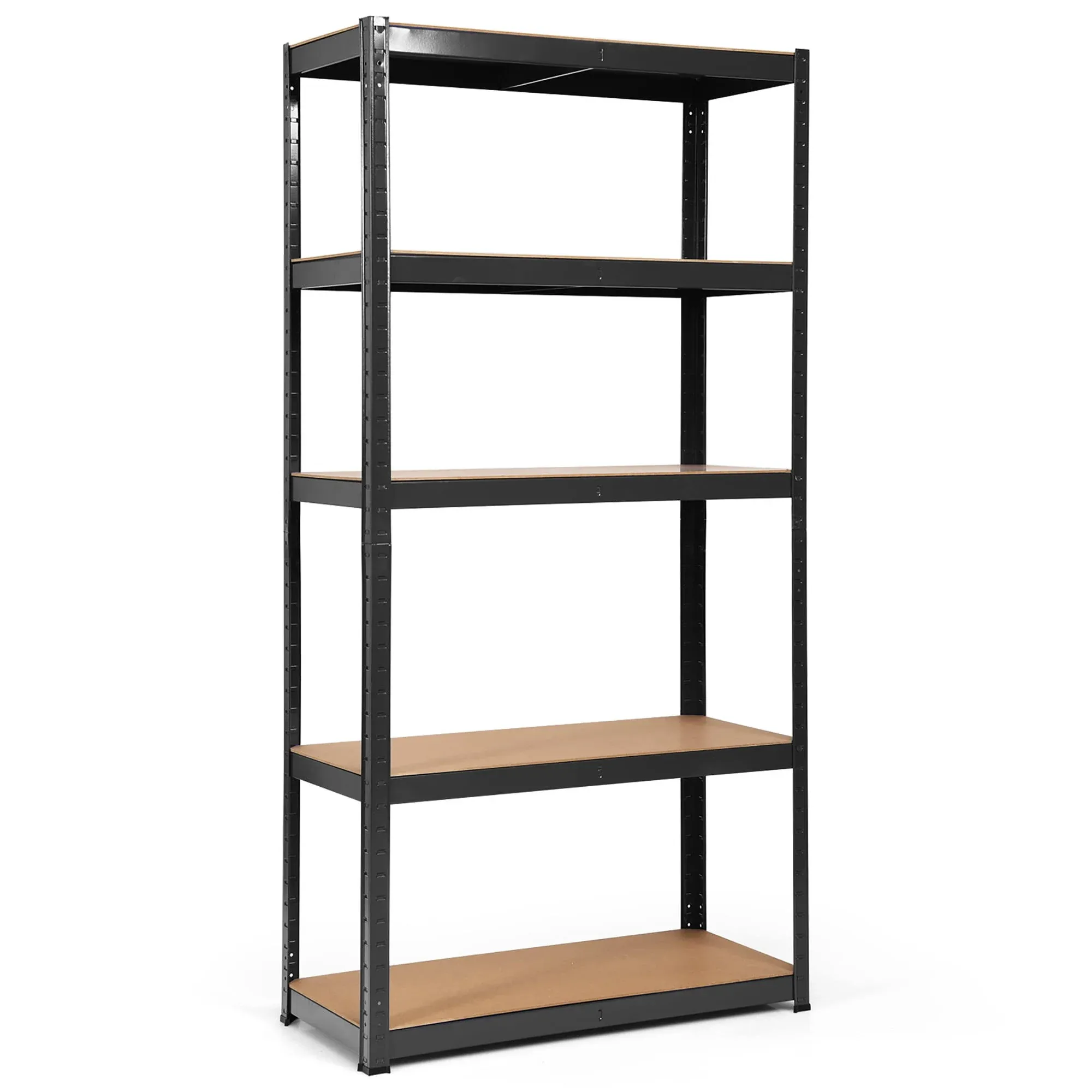 3-Piece Black 5-Tier Heavy Duty Steel Garage Storage Shelving Unit Adjustable (108 in. W x 72 in. H x 16 in. D)