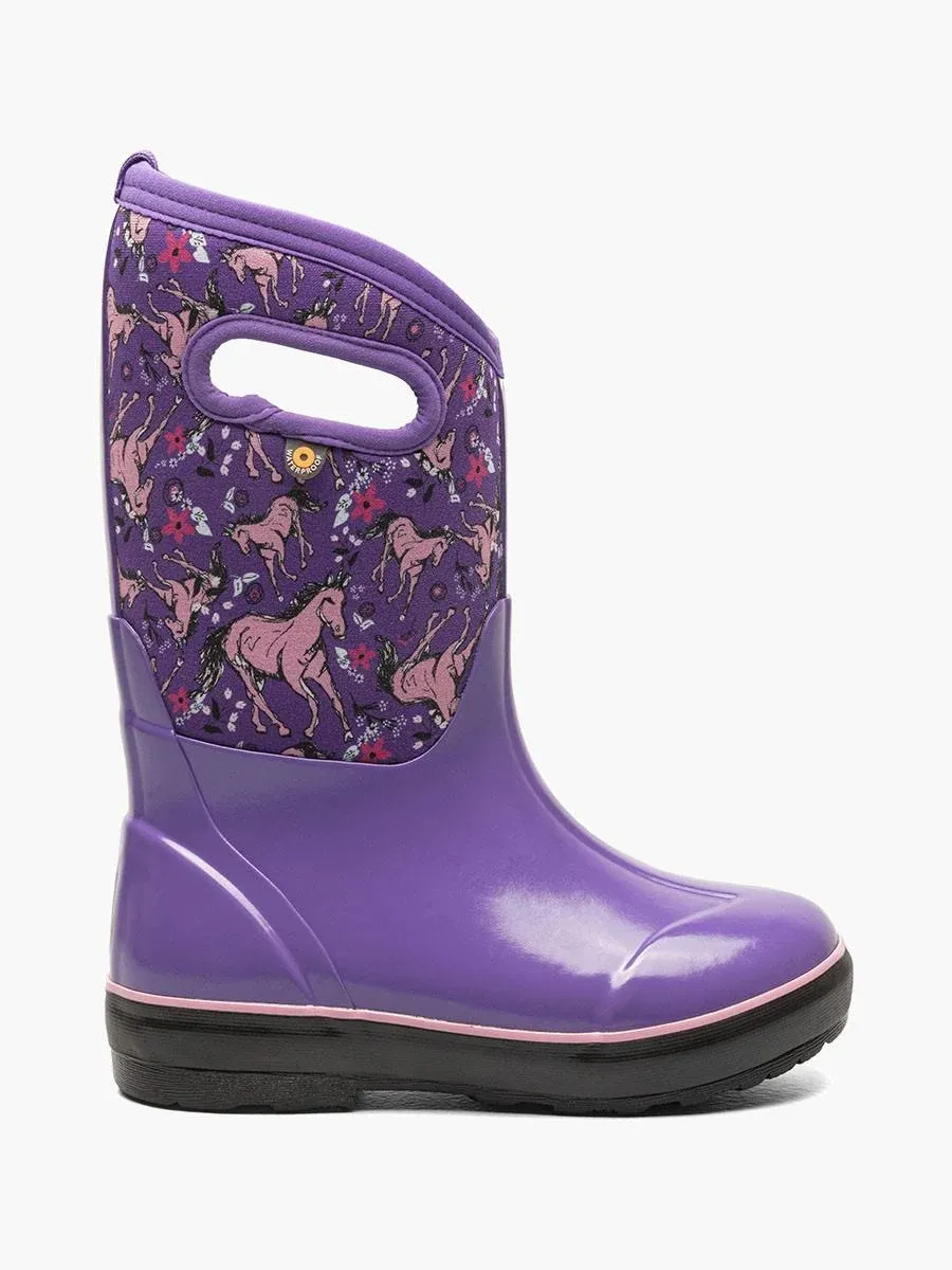 Bogs Boots Classic II Unicorn Kids' Insulated Rainboots Violet Multi Size 7 Big Kid