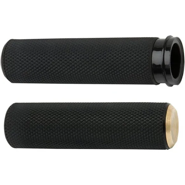 Arlen Ness Gold Knurled TBW Fusion Series Grips 07-347 for Harley Fly By Wire