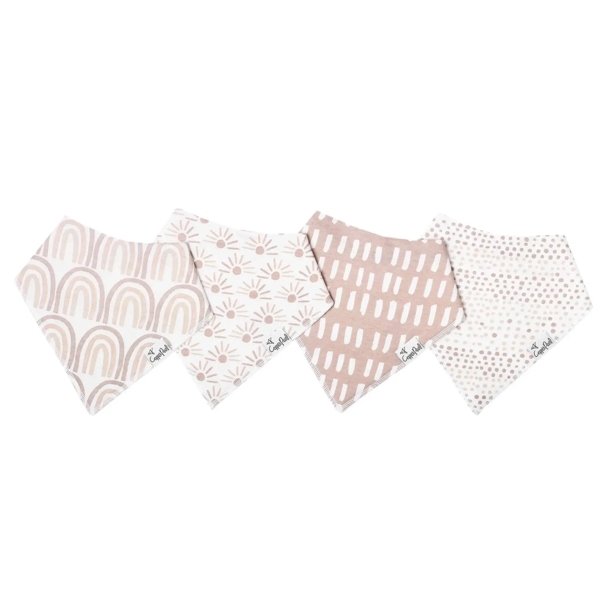 Copper Pearl Baby Bandana Bibs, 4 Pack - Bliss