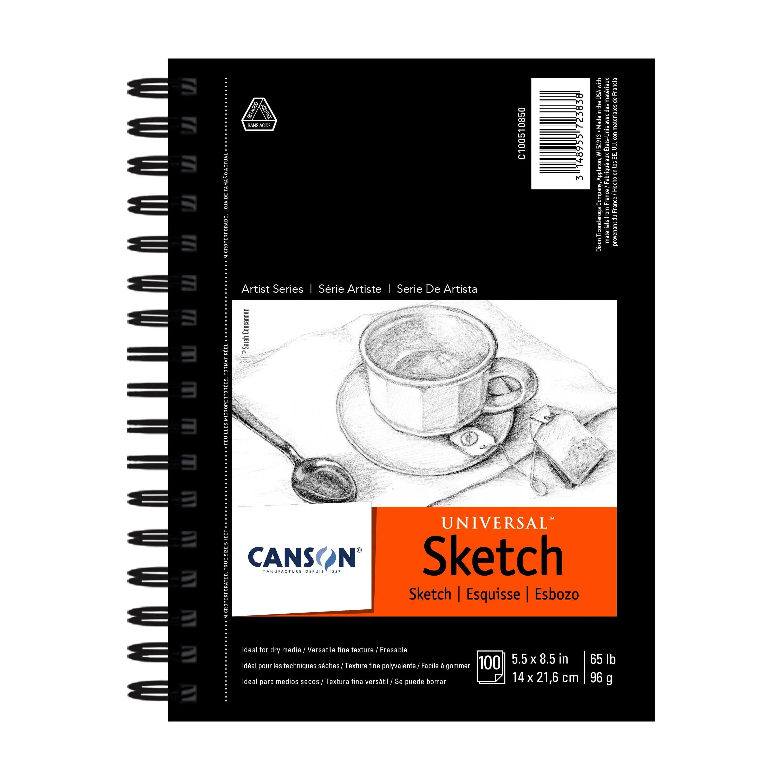 Universal Heavyweight Sketch Pads 5 1/2 in. x 8 1/2 in., 100 sheets