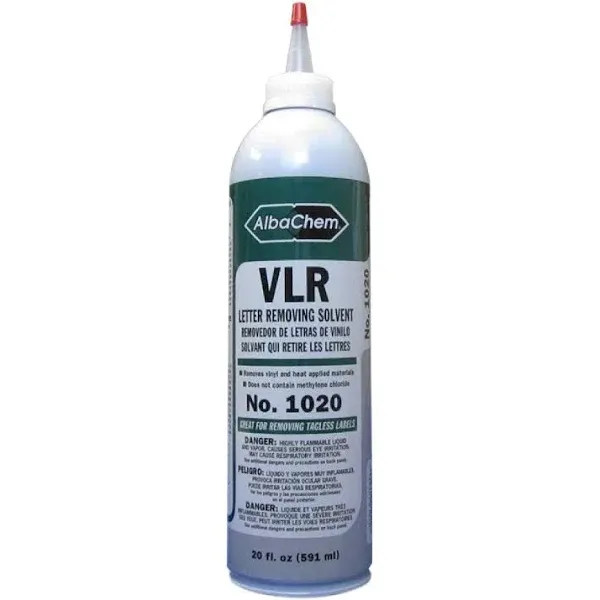 VLR 1020 T-shirt vinyl remover - 20oz Bottle