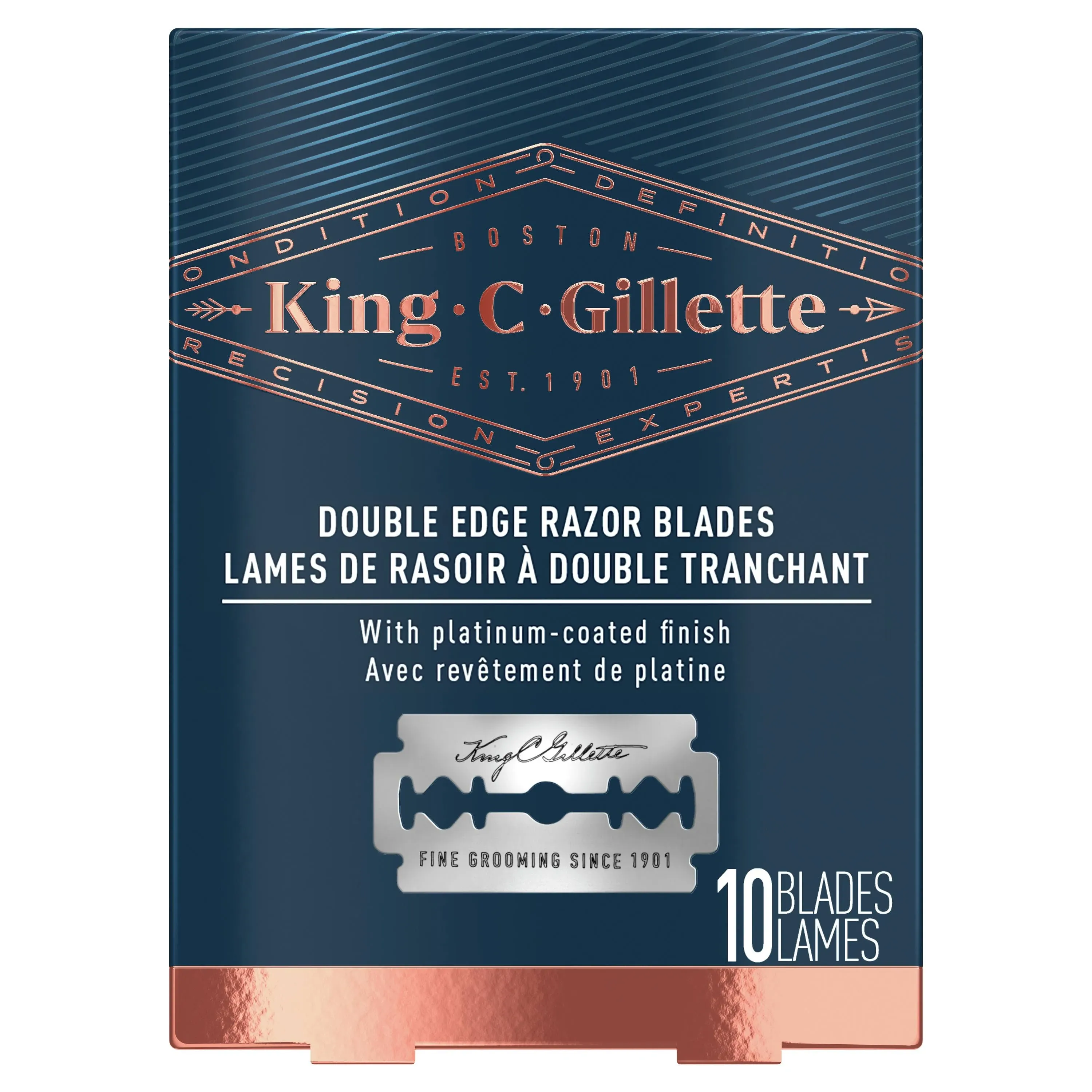 Gillette King C. Men's Double Edge Safety Razor Blades