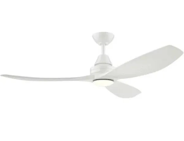 Levanto 52 in. LED Indoor/Outdoor White Ceiling Fan with Light