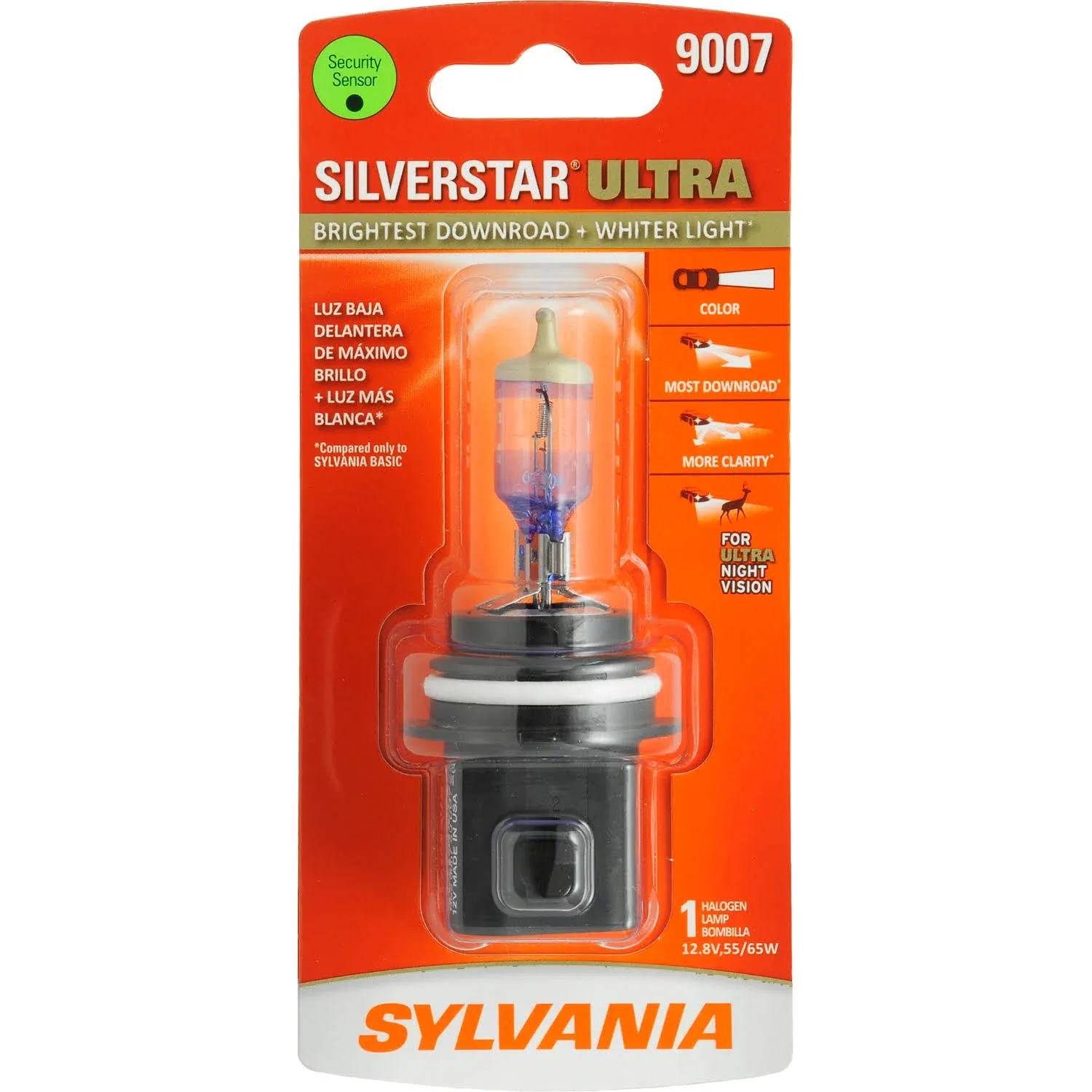 Sylvania 9007 Silverstar Ultra High Performance Halogen Headlight Bulb